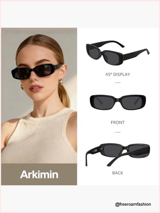 Retro Y2K Vintage Rectangular Sunglasses UV400 Protection Unisex main image 4